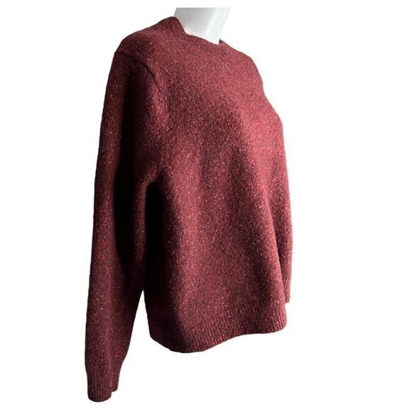 Brooks Brothers Sweater Merino Wool Women's Medium Crewneck Pullover Burgundy - Picture 4 of 10